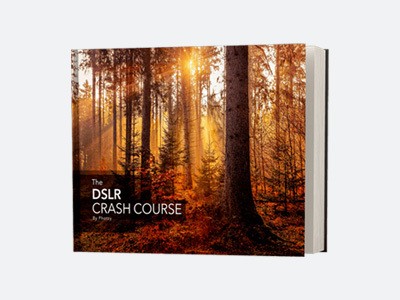 The DSLR Crash Course Guide: Learn the fundamentals of DSLR photography! 68 Step-by-Step Pages • 17 Case-Study Breakdowns • 15 Hands-on Assignments • 3 Printable Cheat Sheets • 1 Camera Buyers Guide ($70 Value)